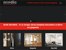 Tablet Screenshot of nordicdorrfabrik.se